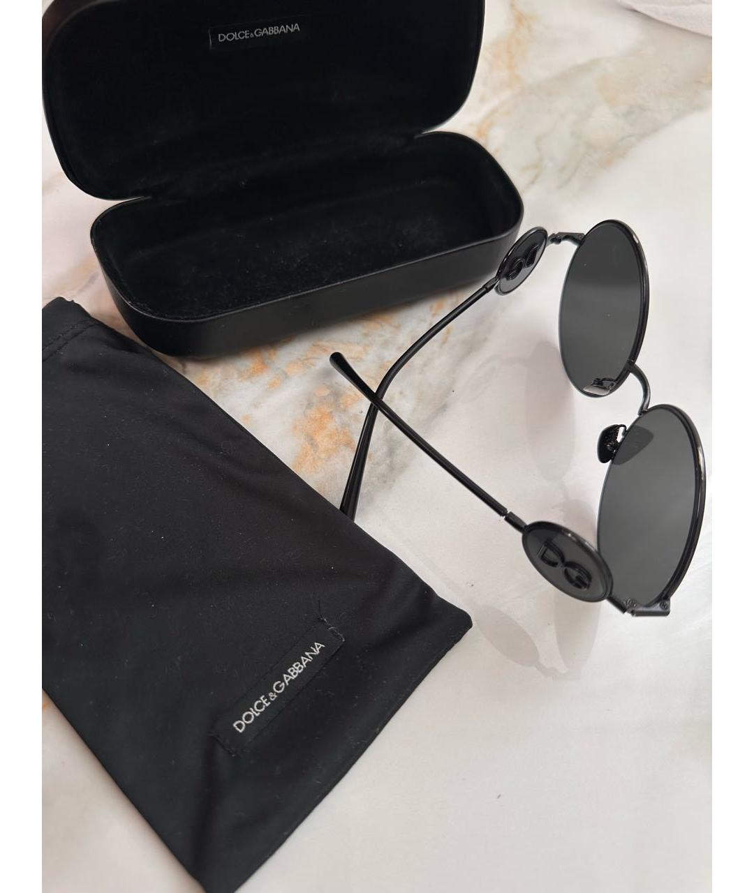DOLCE&GABBANA Черные пластиковые солнцезащитные очки, фото 4