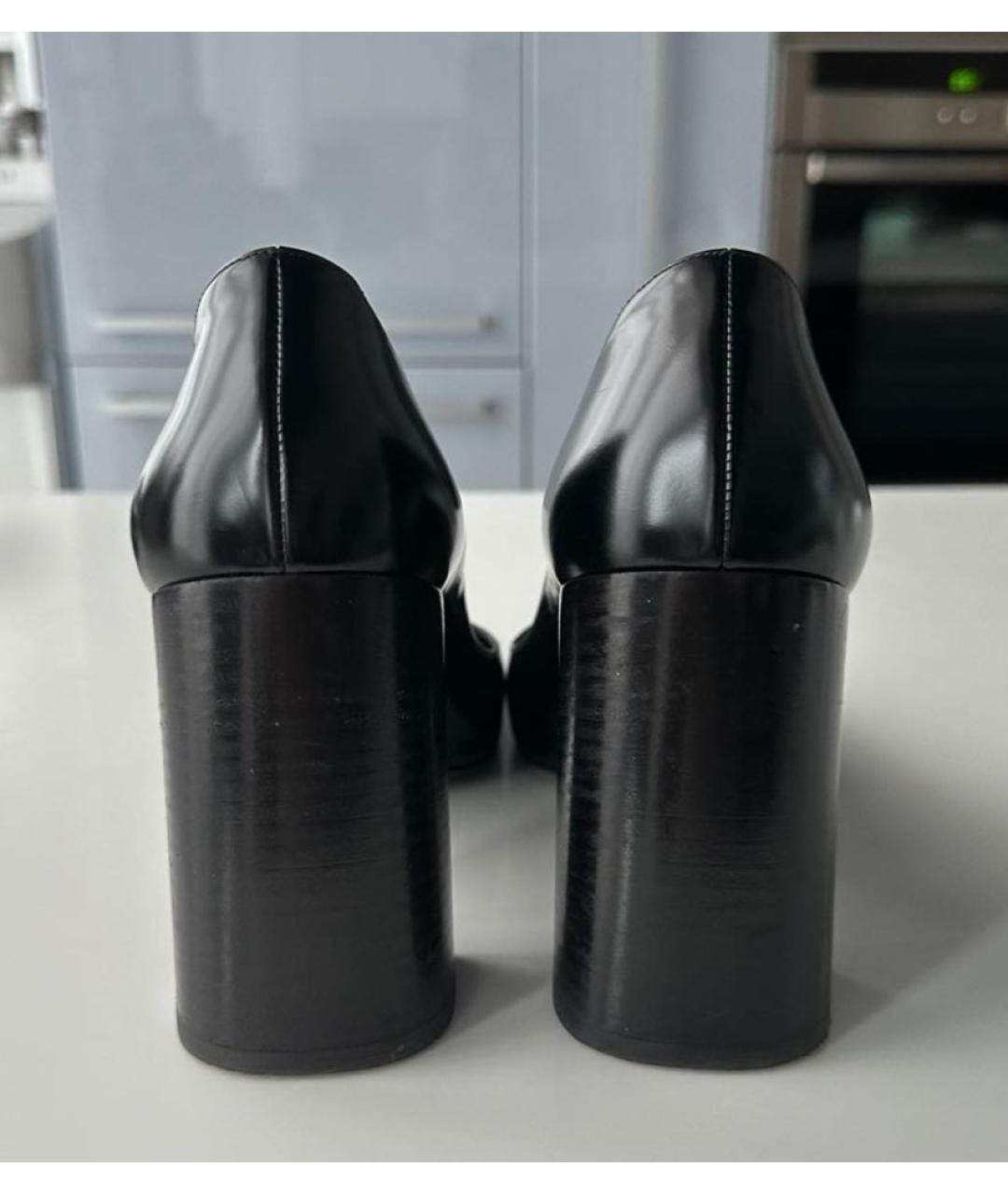 PRADA Черные кожаные туфли, фото 4