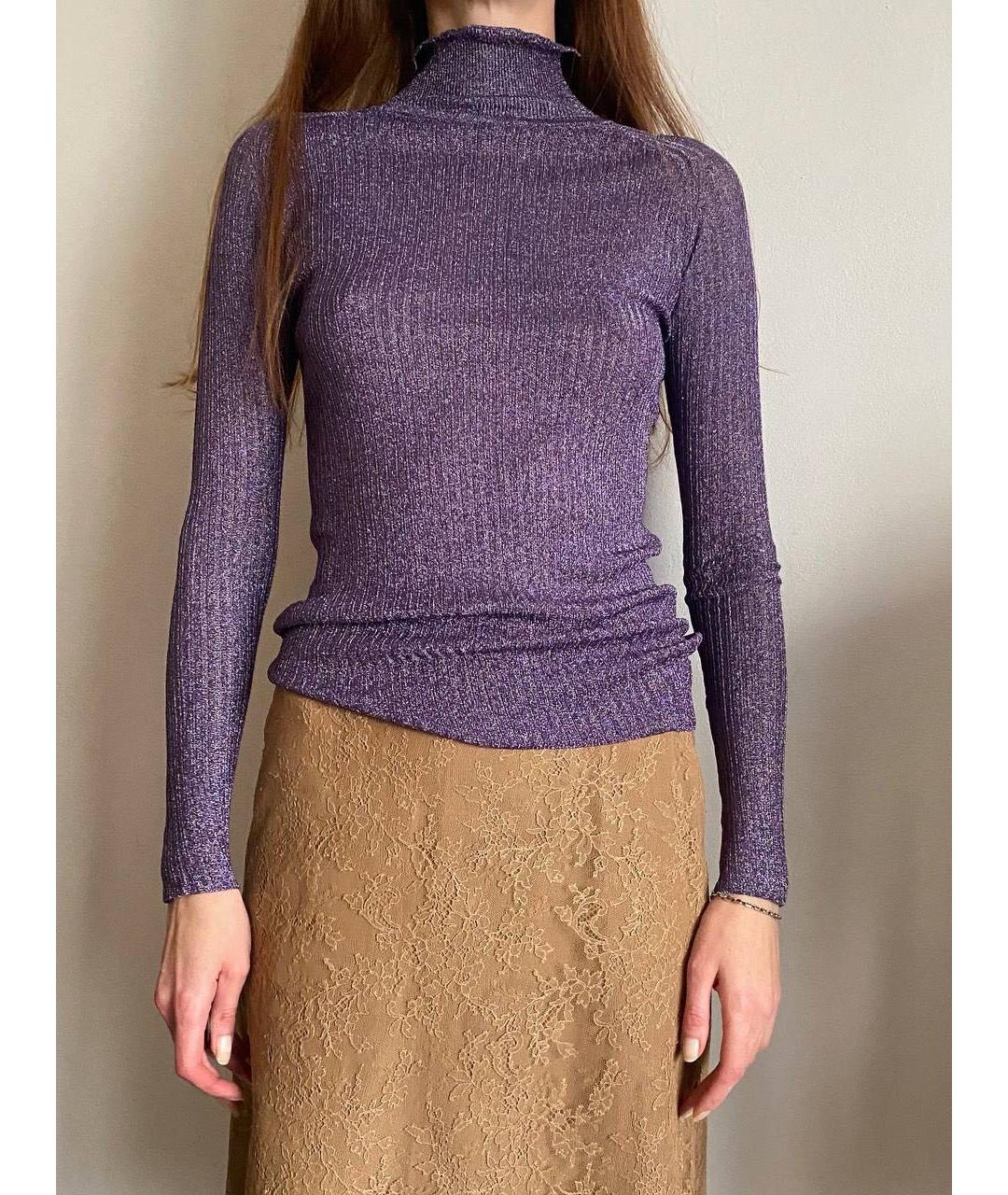 Carven Фиолетовая вискозная водолазка, фото 4