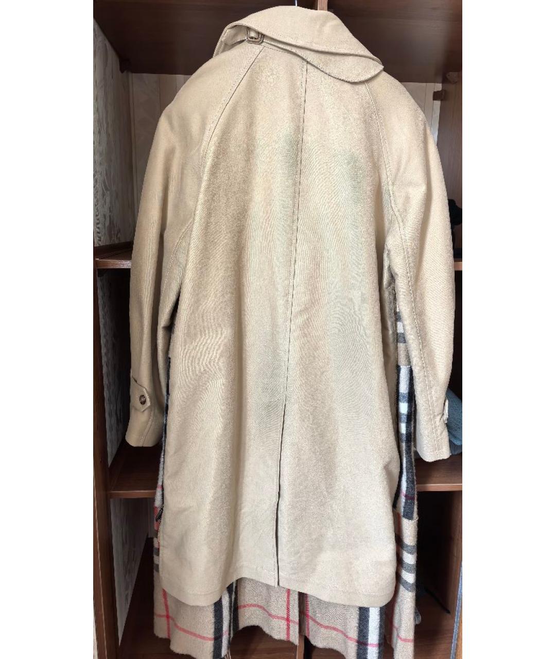 BURBERRY Бежевое хлопковое пальто, фото 2
