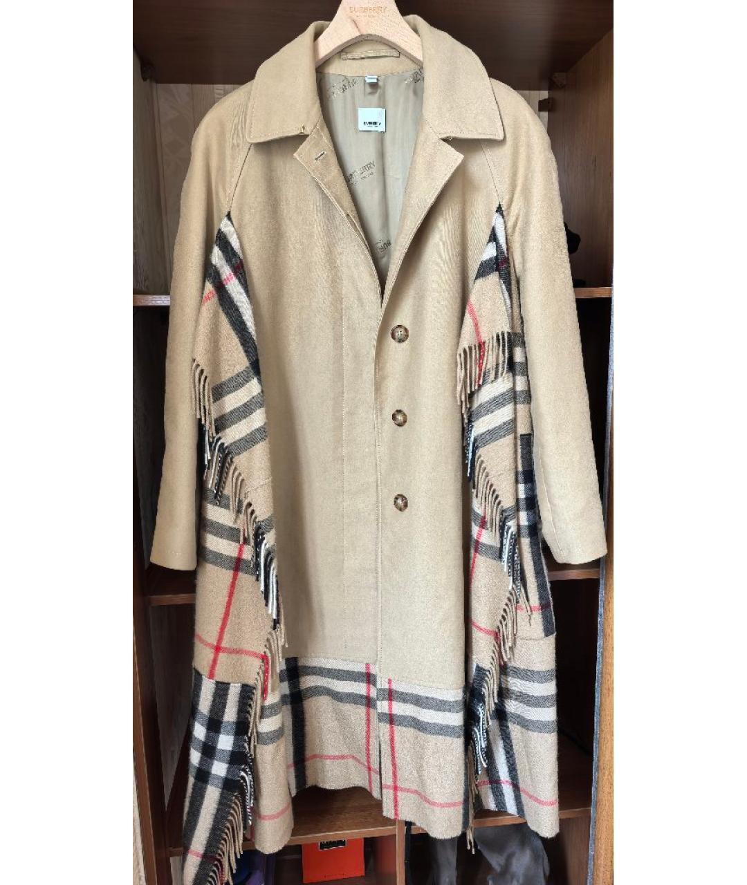 BURBERRY Бежевое хлопковое пальто, фото 7
