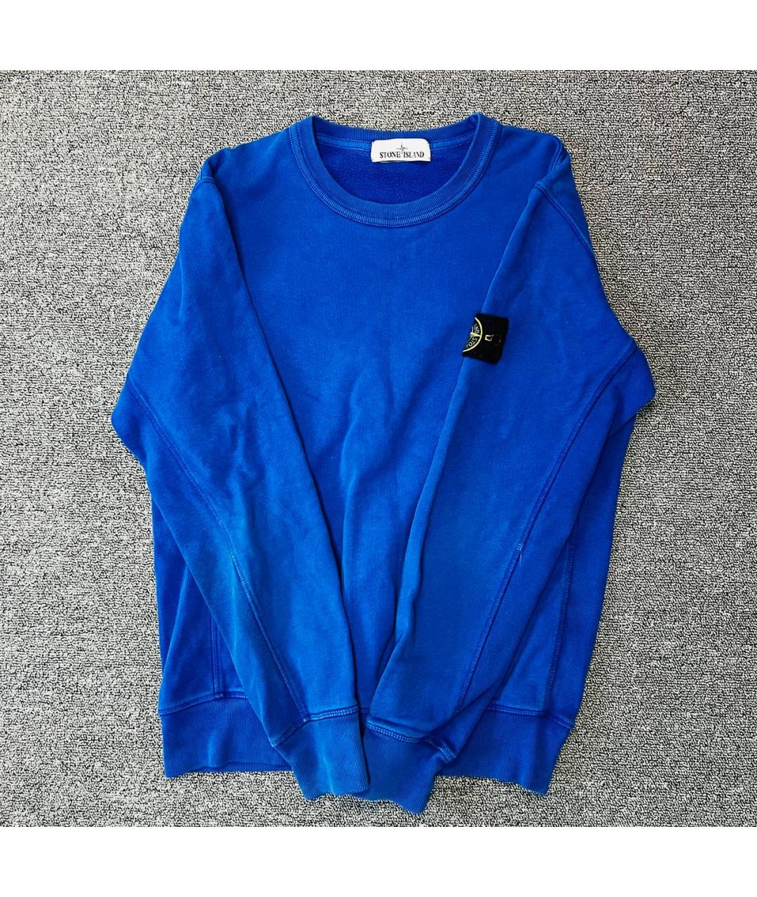 STONE ISLAND Синий хлопковый джемпер / свитер, фото 2