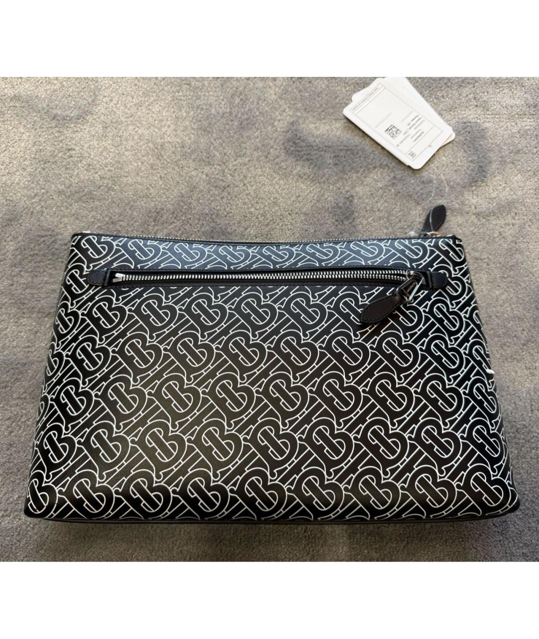 BURBERRY Черная кожаная папка для документов, фото 3
