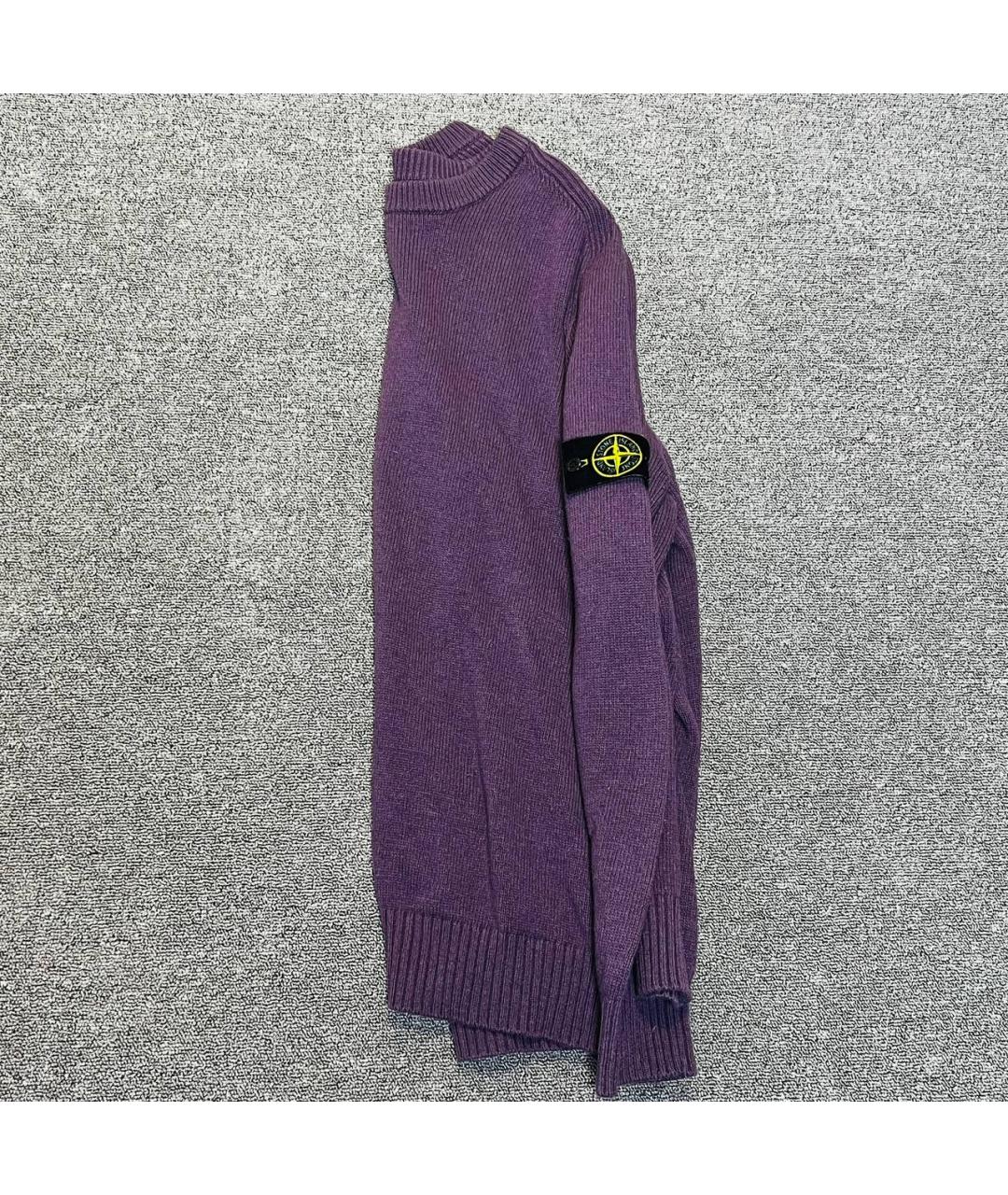 STONE ISLAND Фиолетовый шерстяной джемпер / свитер, фото 6