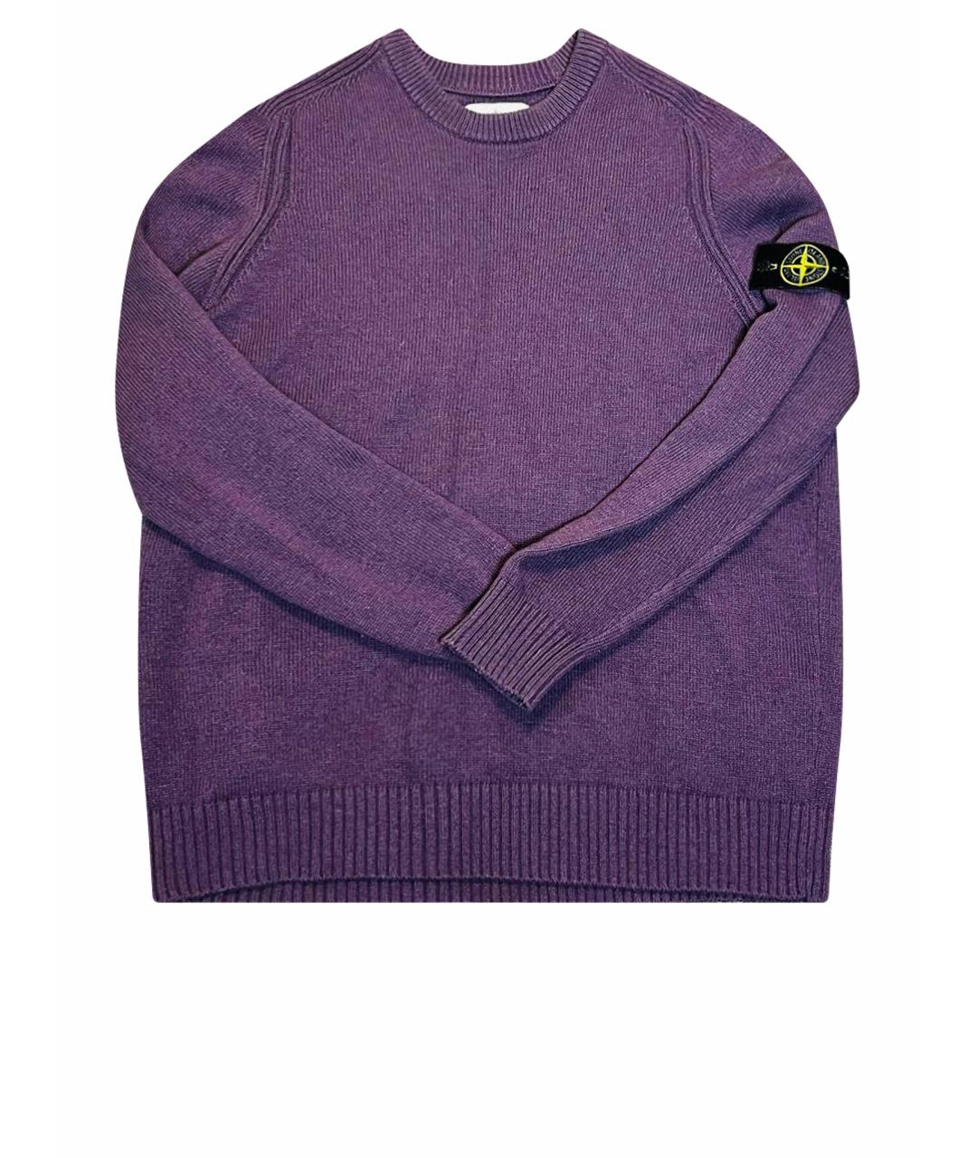 STONE ISLAND Фиолетовый шерстяной джемпер / свитер, фото 1