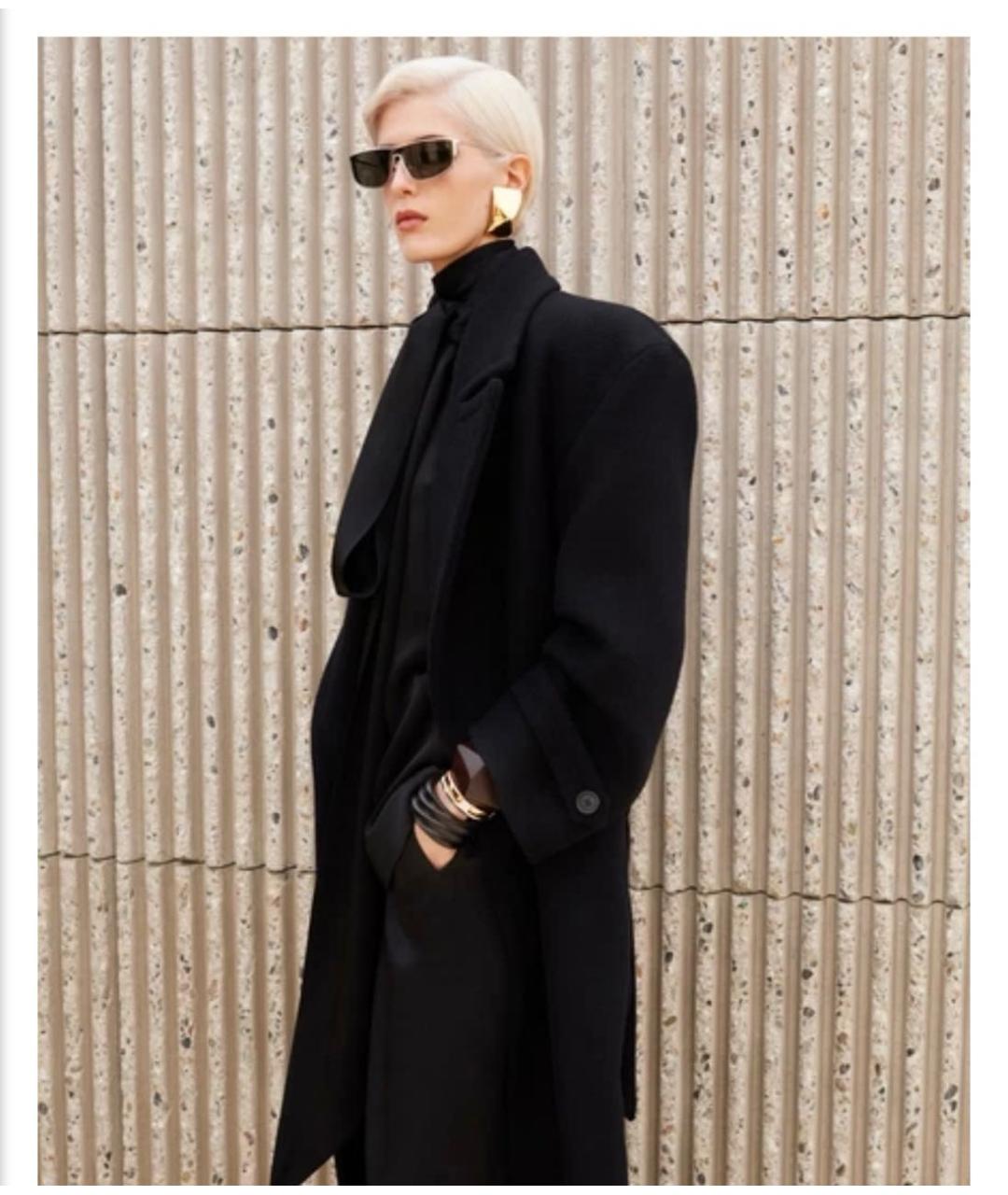 SAINT LAURENT Черные брюки широкие, фото 3