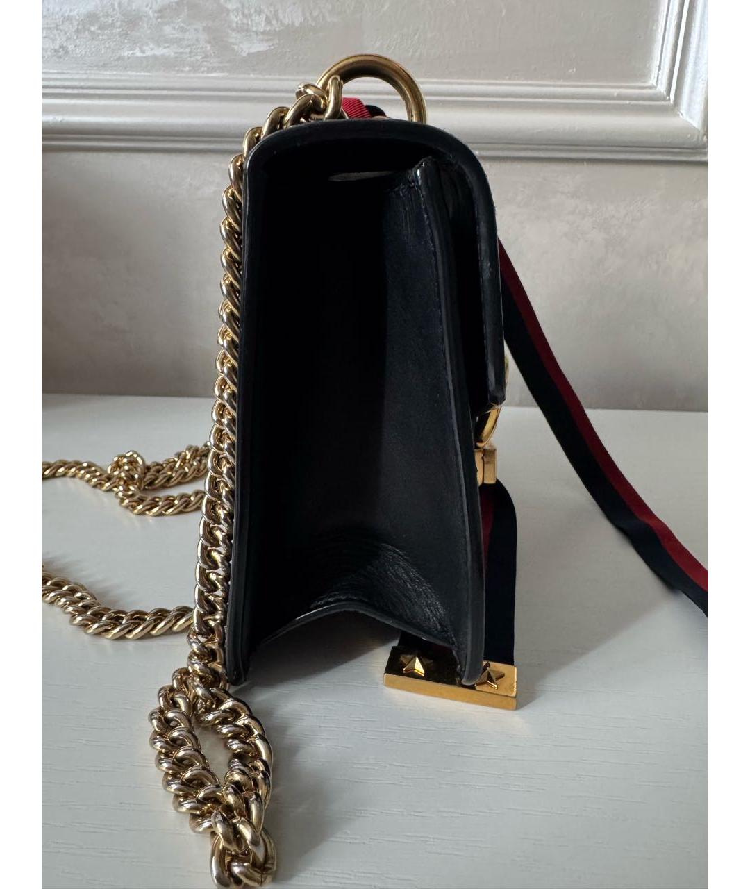 GUCCI Черная кожаная сумка через плечо, фото 2