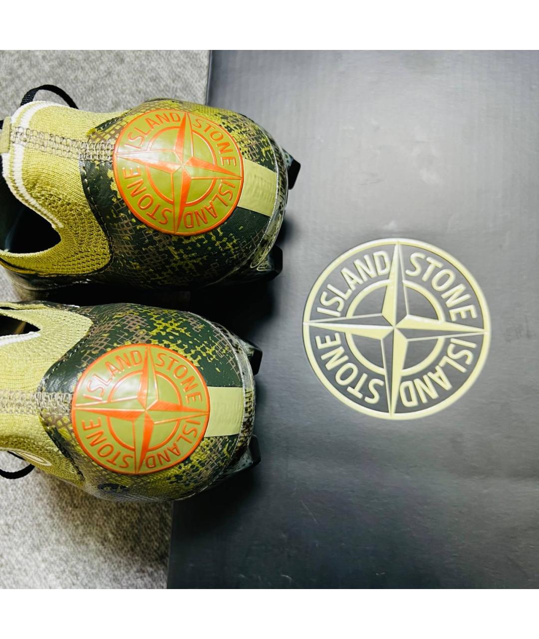 STONE ISLAND Зеленые низкие кроссовки / кеды, фото 5