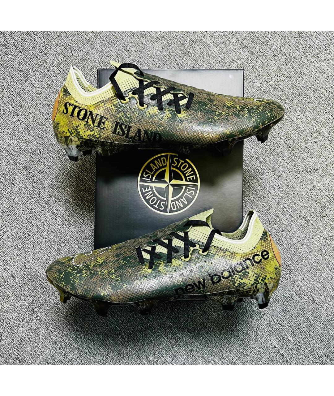 STONE ISLAND Зеленые низкие кроссовки / кеды, фото 3