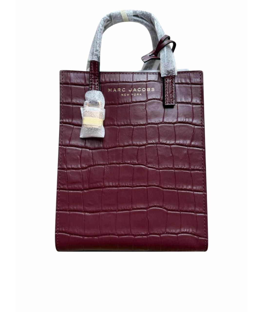 MARC JACOBS Бордовая кожаная сумка тоут, фото 1