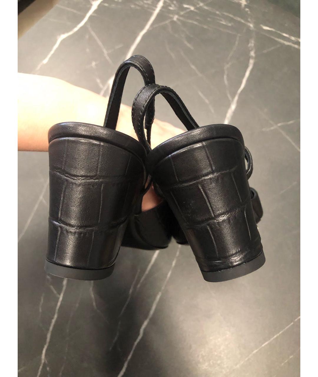 CHANEL Черные кожаные туфли, фото 6