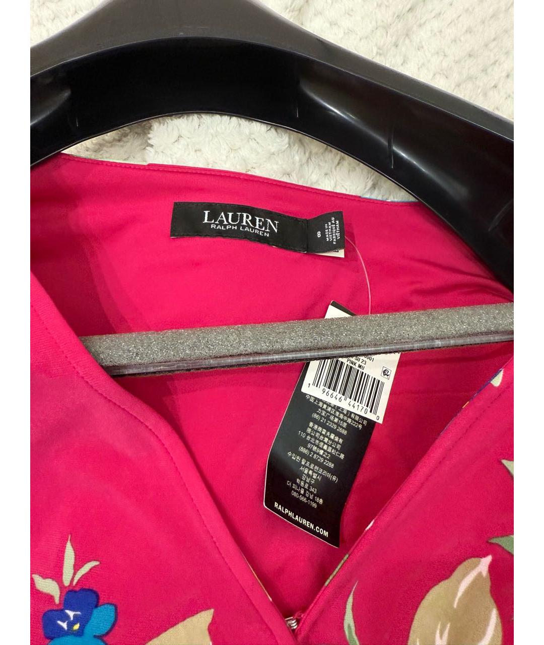 RALPH LAUREN Мульти полиэстеровое повседневное платье, фото 4