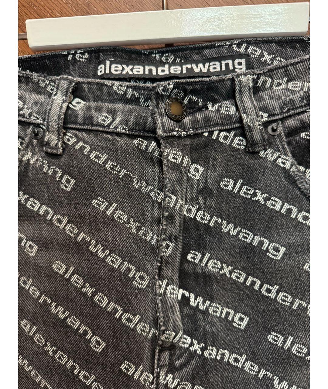 ALEXANDER WANG Черные хлопковые джинсы слим, фото 4