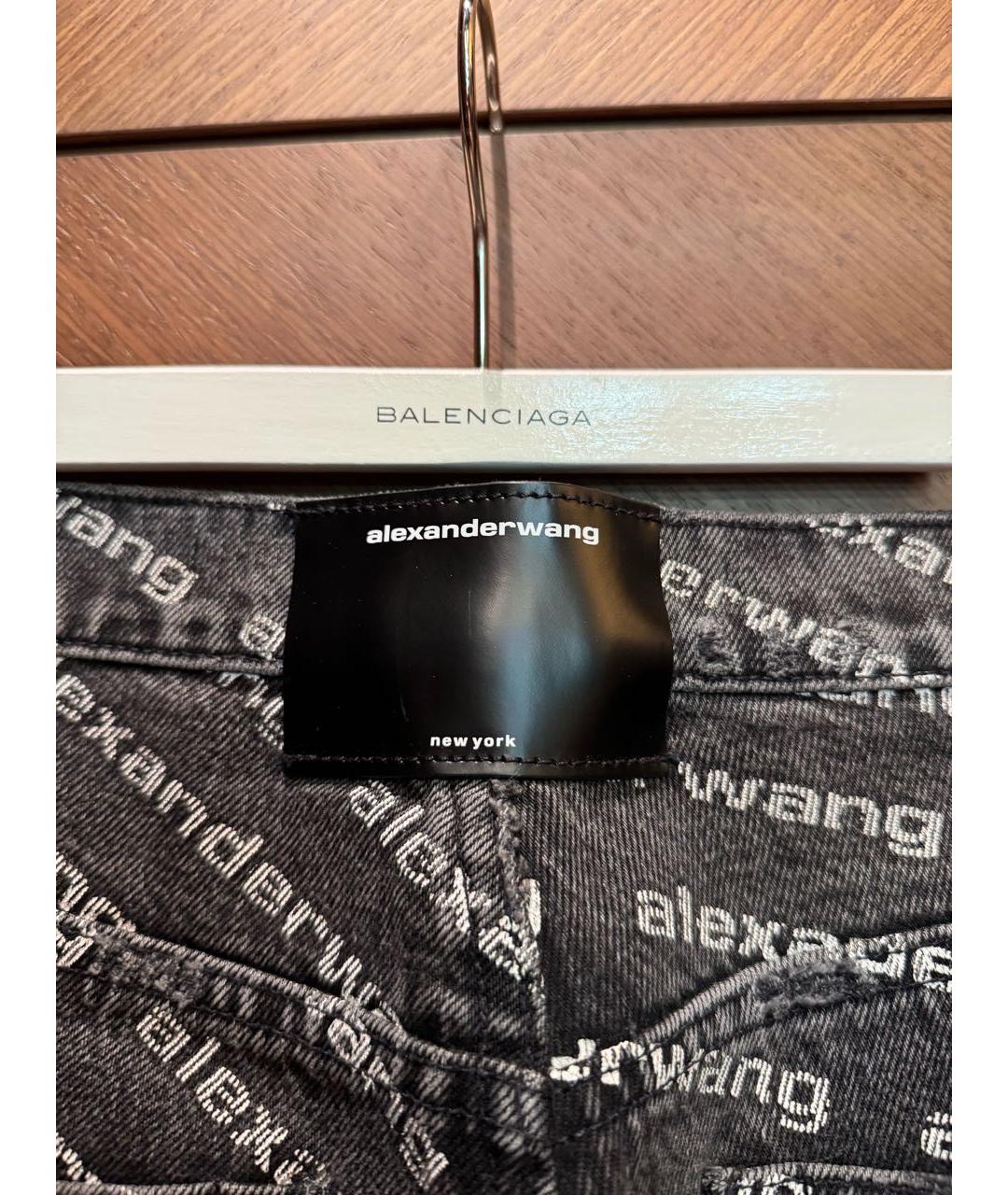 ALEXANDER WANG Черные хлопковые джинсы слим, фото 5