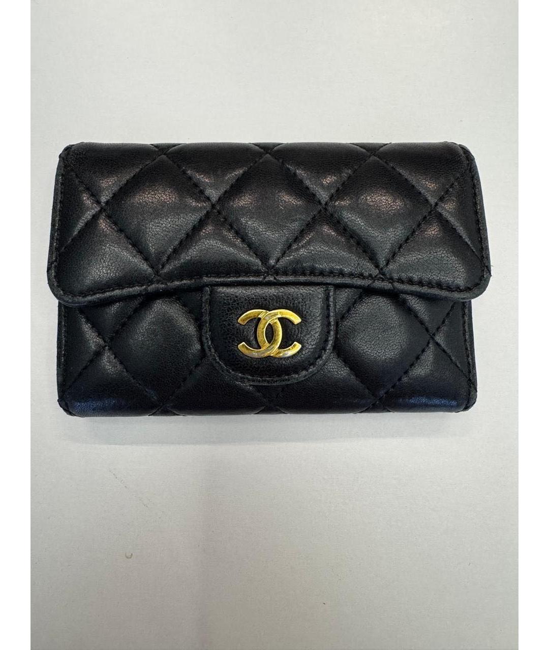 CHANEL Черный кожаный кардхолдер, фото 8
