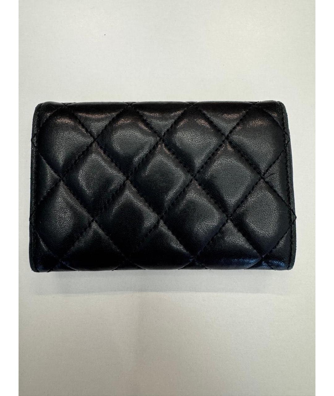 CHANEL Черный кожаный кардхолдер, фото 3