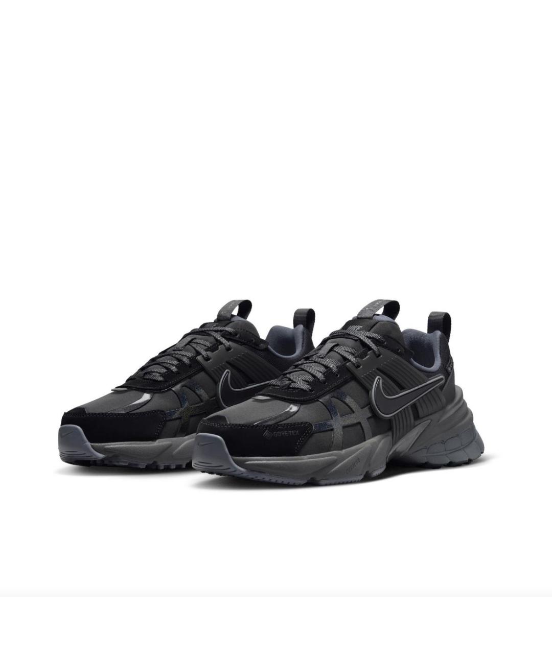 NIKE Черные текстильные низкие кроссовки / кеды, фото 2