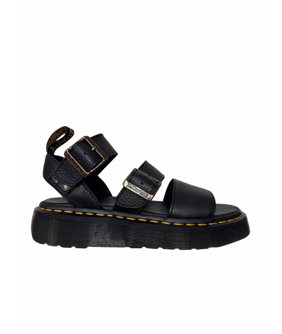 DR. MARTENS Черные кожаные сандалии, фото 1
