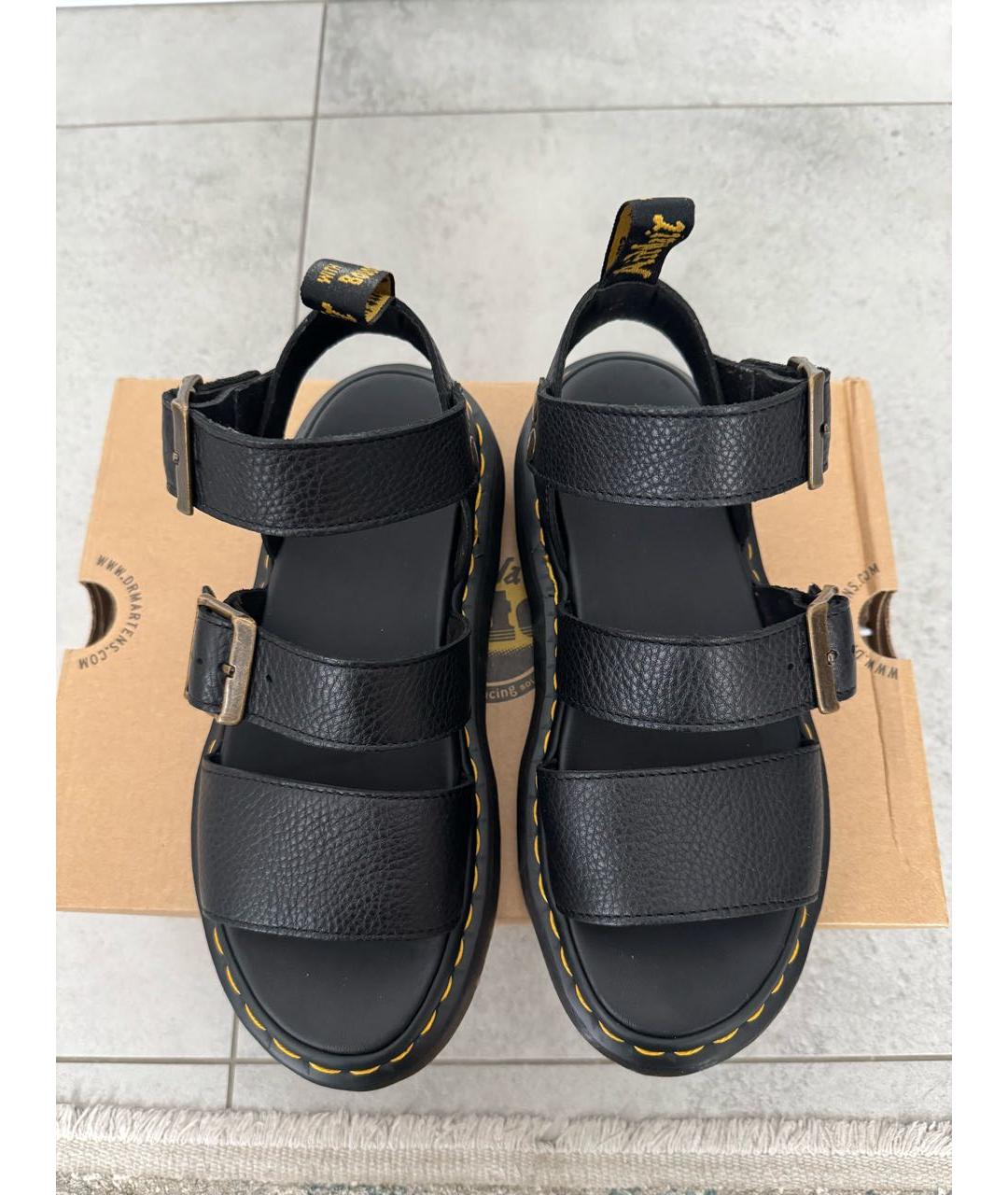DR. MARTENS Черные кожаные сандалии, фото 3