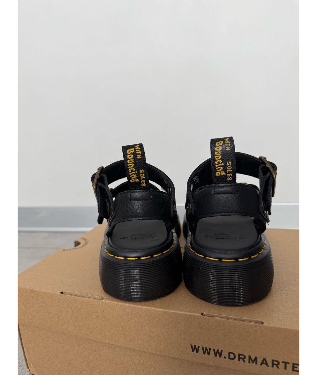 DR. MARTENS Черные кожаные сандалии, фото 4
