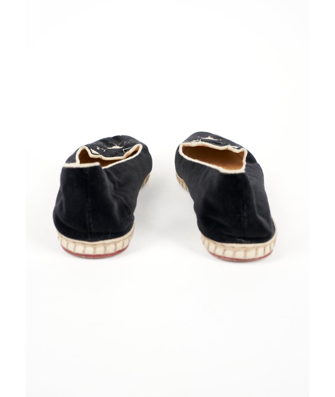 CHARLOTTE OLYMPIA Черные замшевые балетки, фото 4