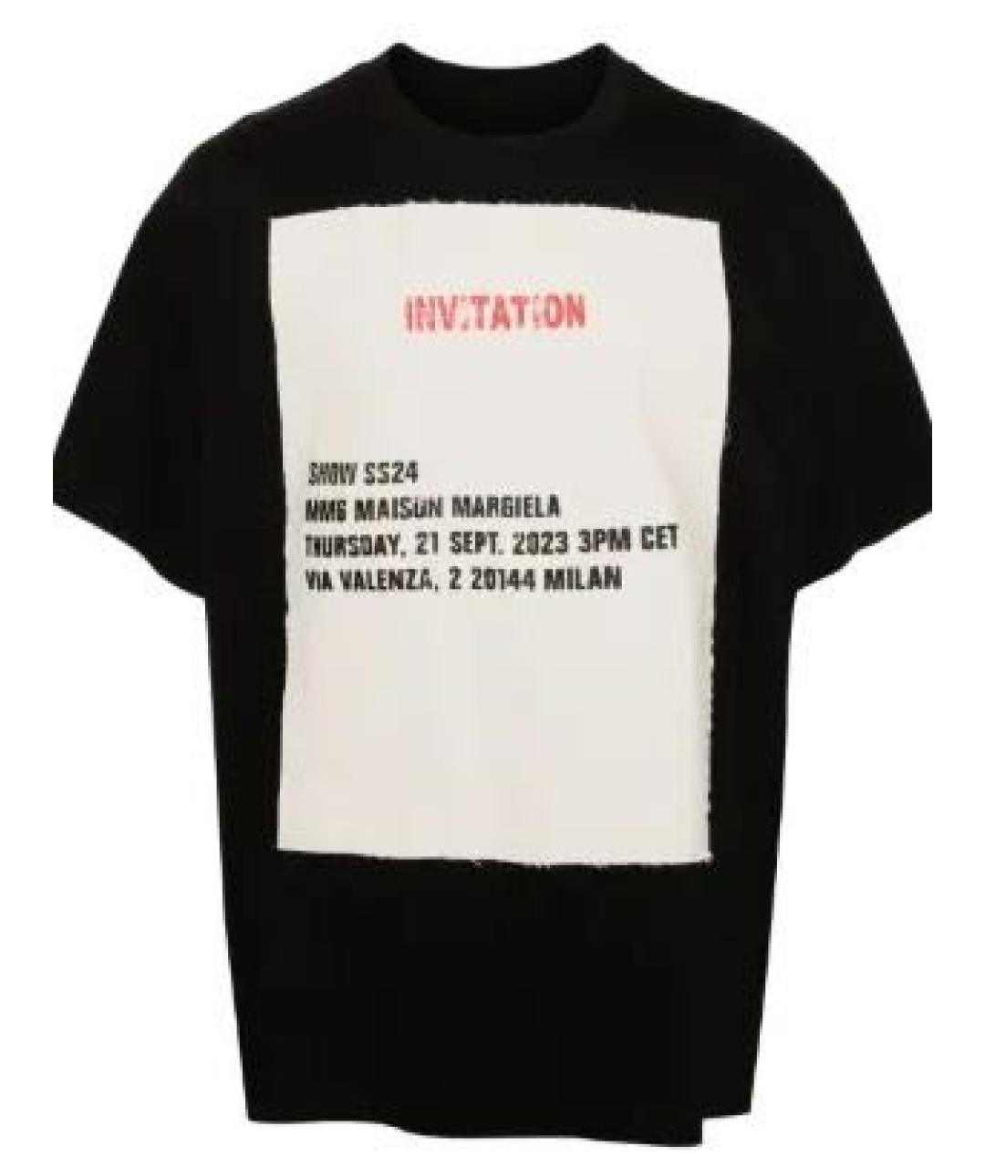 MM6 MAISON MARGIELA Черная хлопковая футболка, фото 1