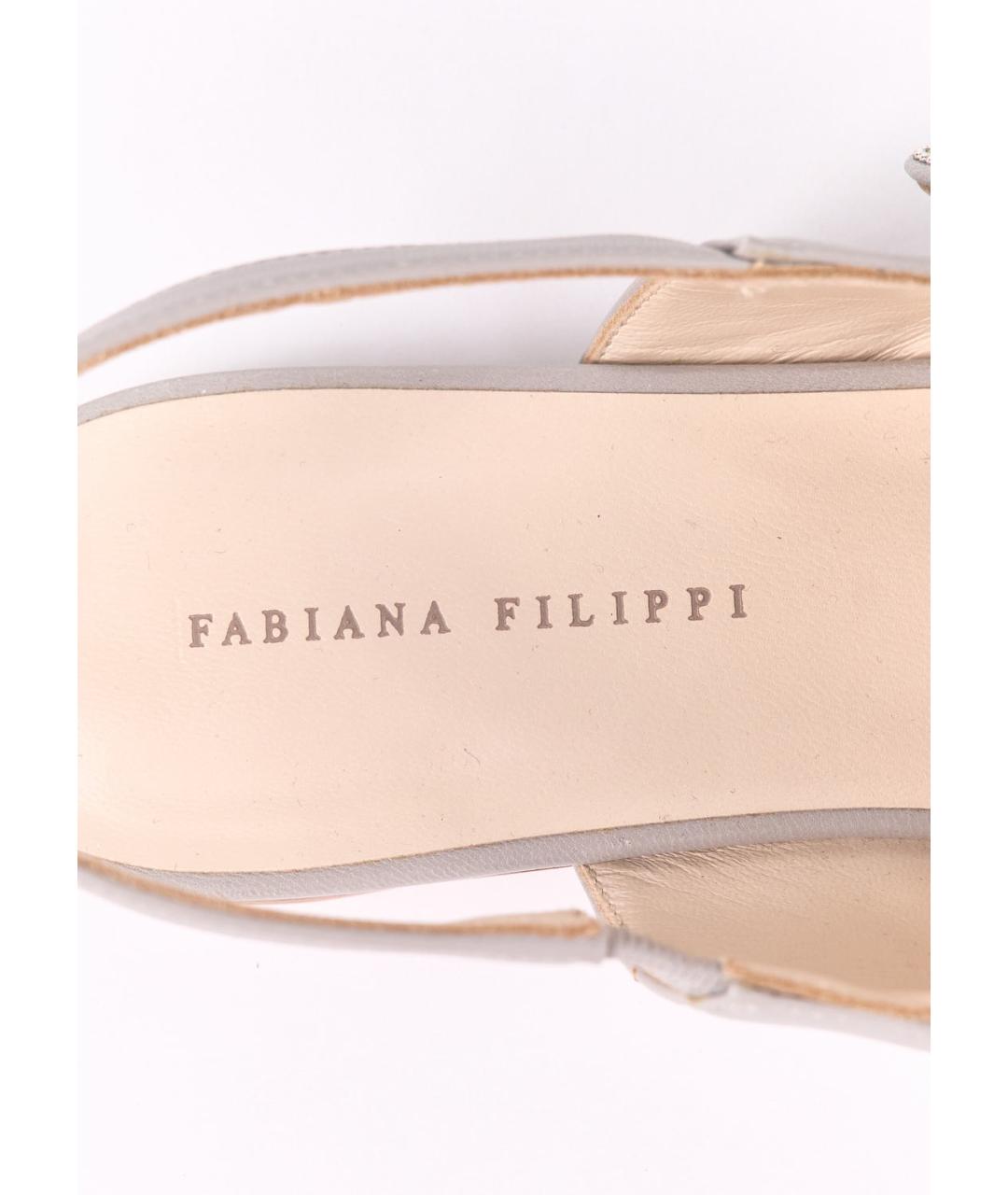 FABIANA FILIPPI Серые кожаные балетки, фото 5