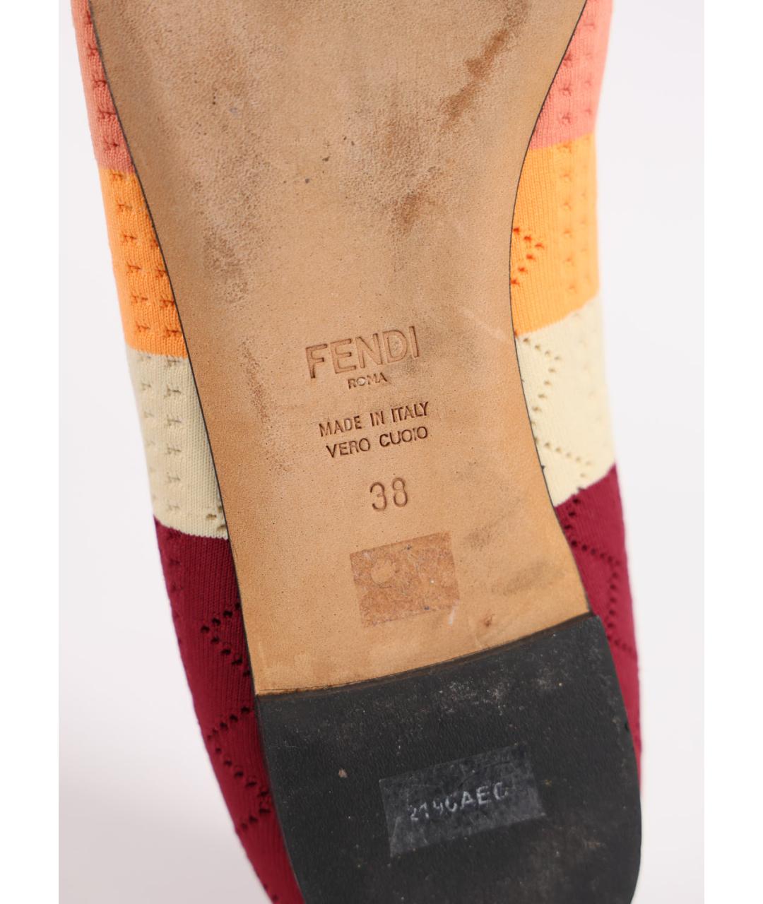 FENDI Мульти текстильные балетки, фото 5