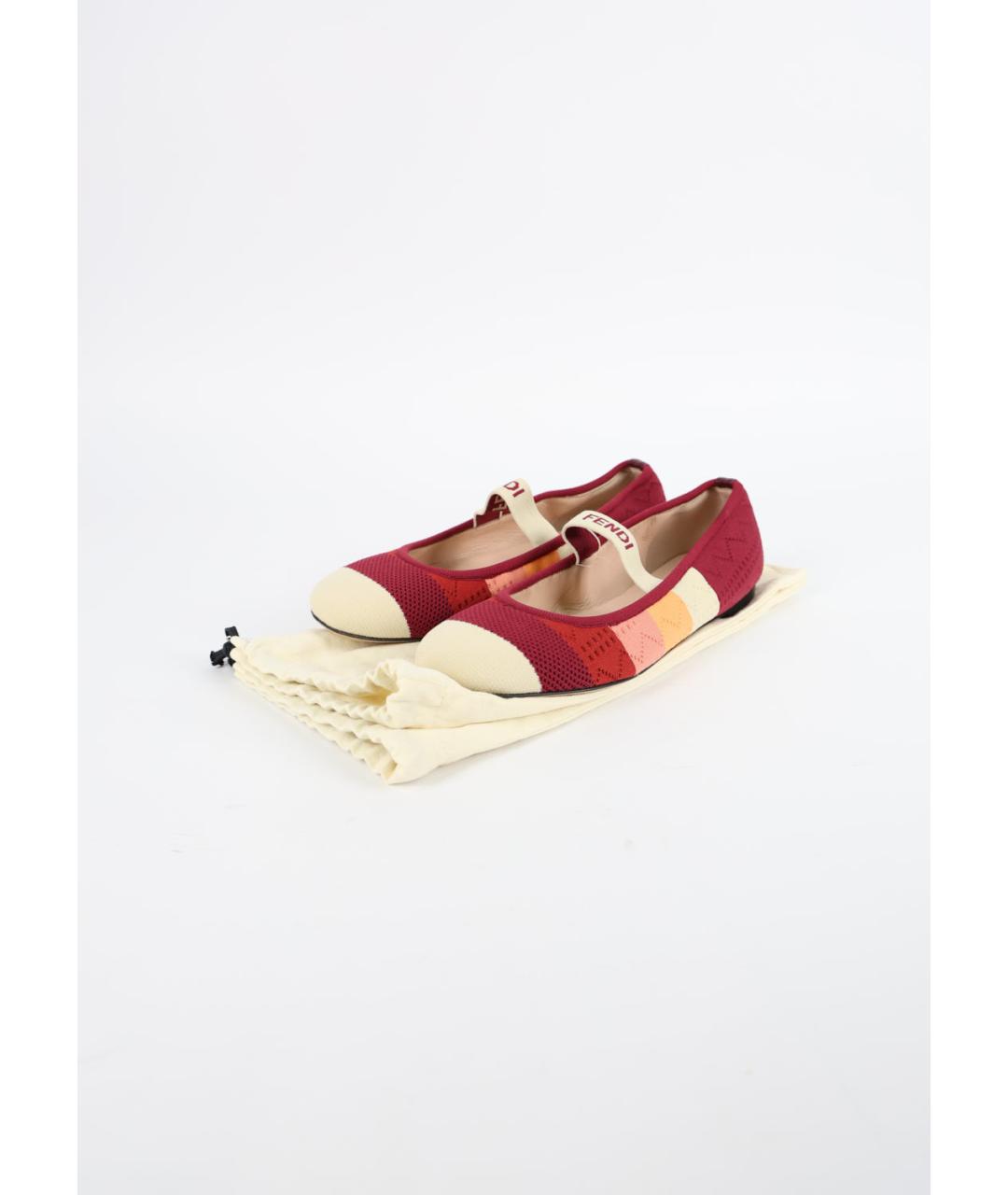 FENDI Мульти текстильные балетки, фото 6