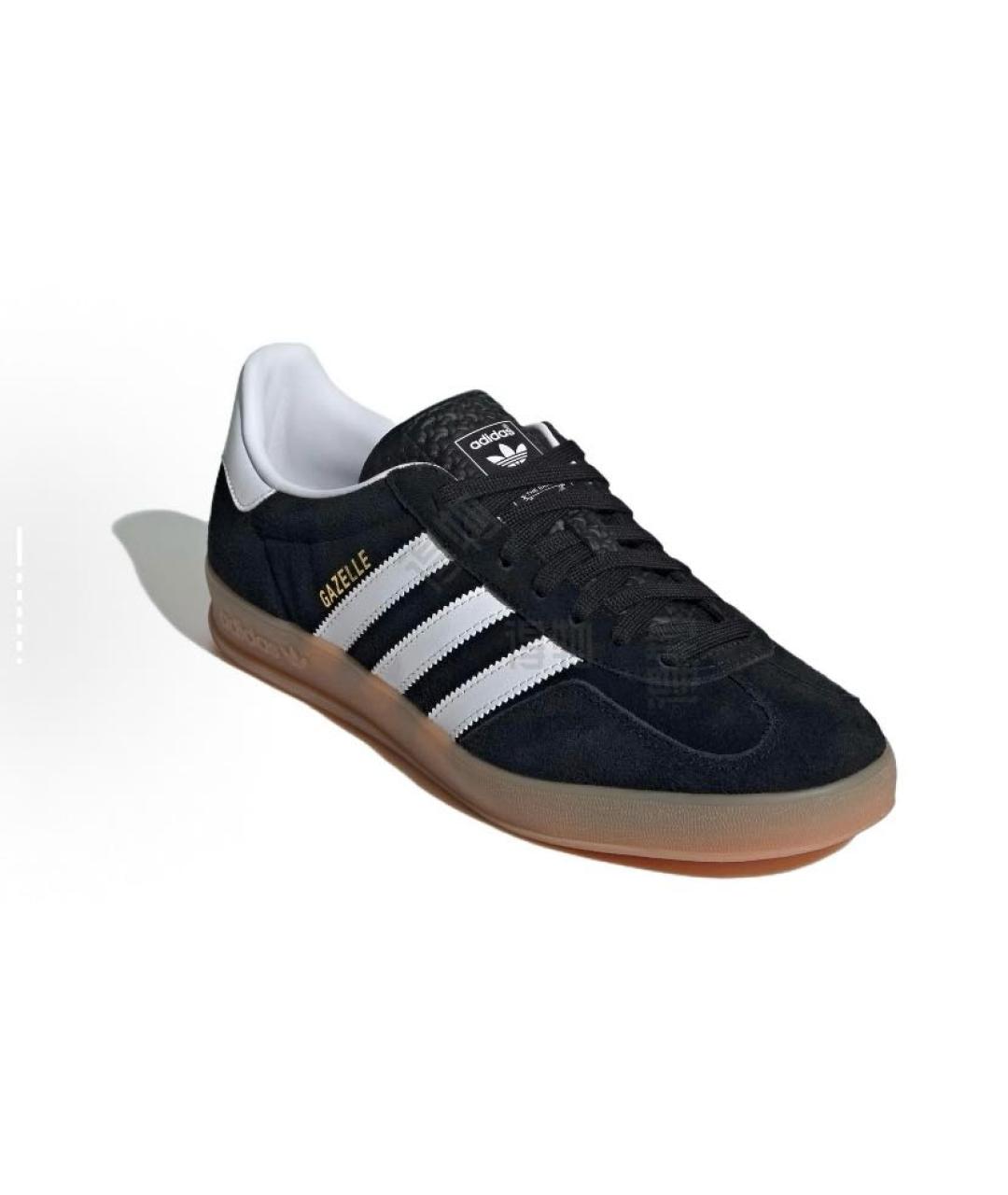 ADIDAS Черные замшевые низкие кроссовки / кеды, фото 3