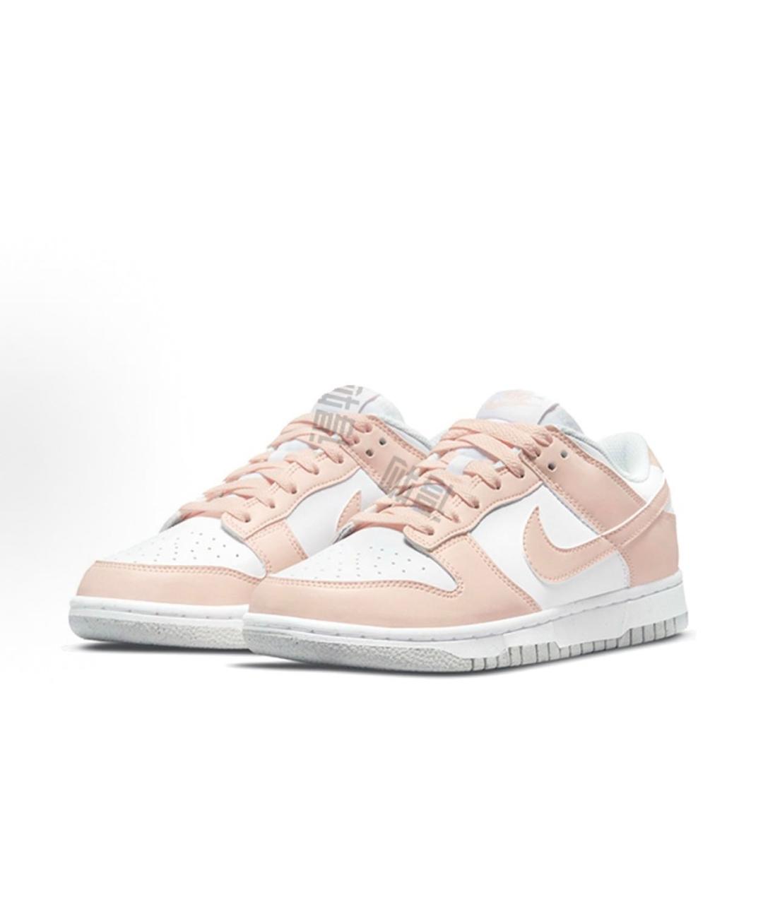 NIKE Коралловые кожаные низкие кроссовки / кеды, фото 3
