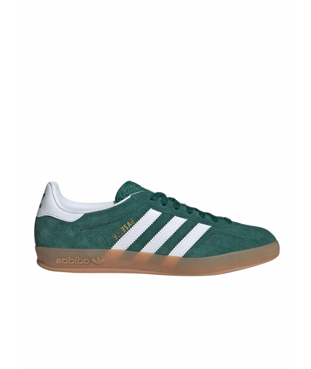 ADIDAS Зеленые замшевые низкие кроссовки / кеды, фото 1