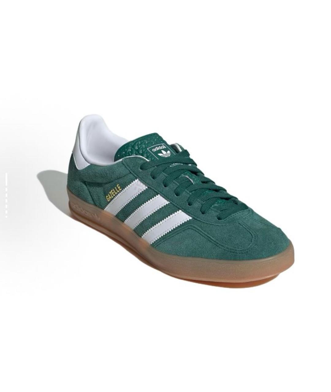 ADIDAS Зеленые замшевые низкие кроссовки / кеды, фото 3