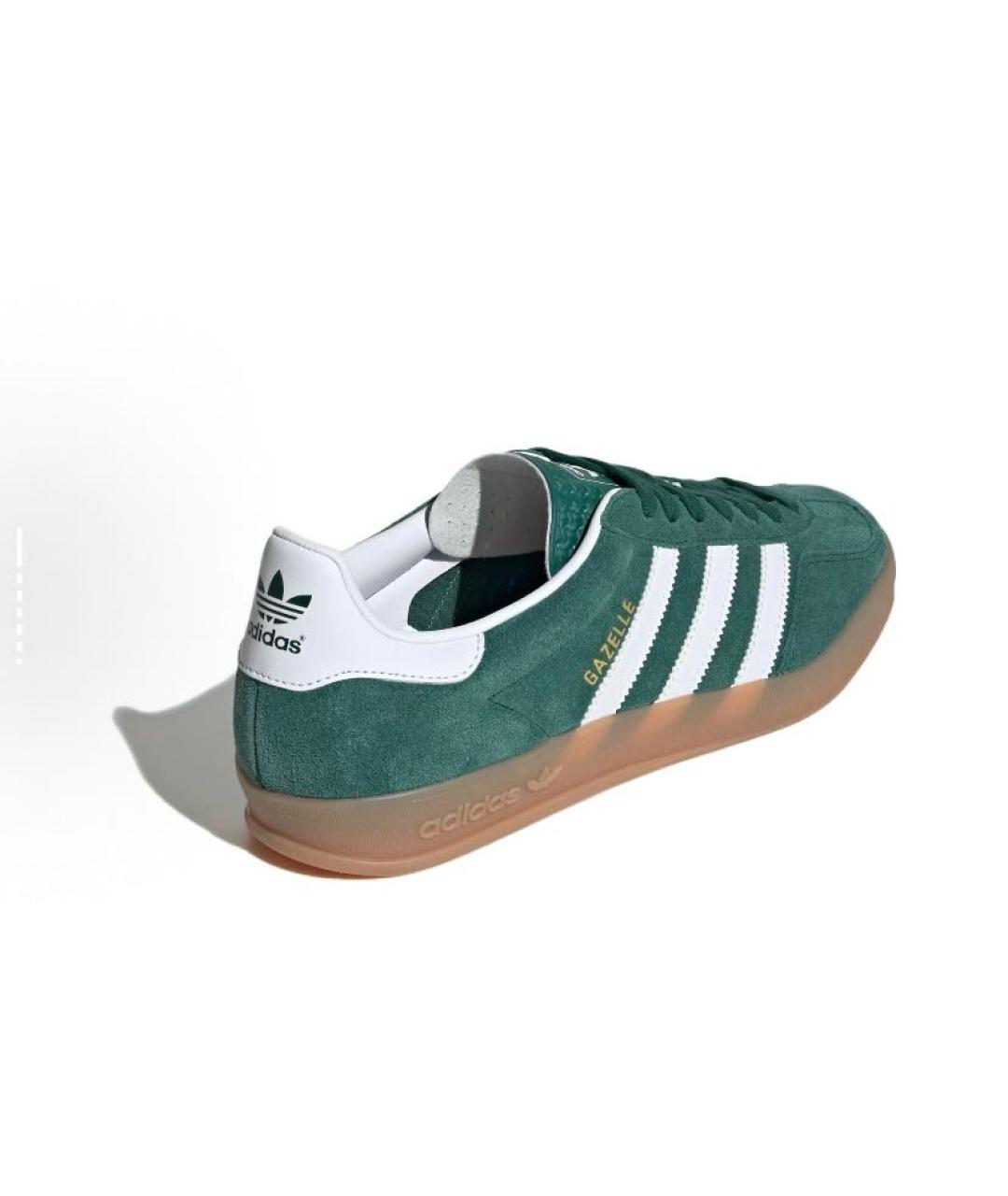 ADIDAS Зеленые замшевые низкие кроссовки / кеды, фото 4