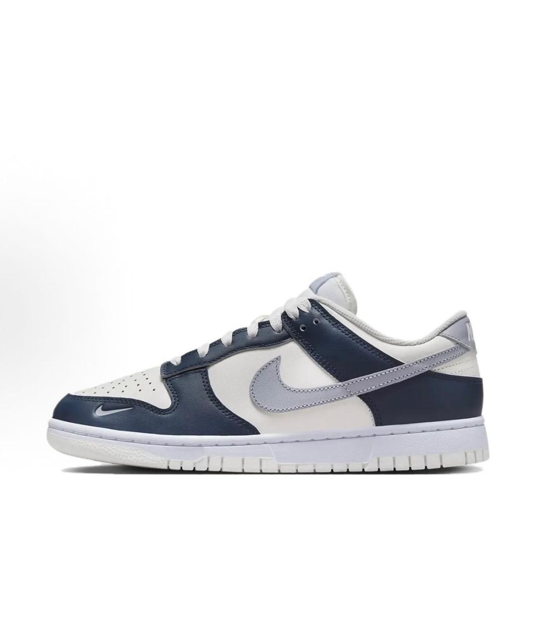 NIKE Темно-синие кожаные низкие кроссовки / кеды, фото 2