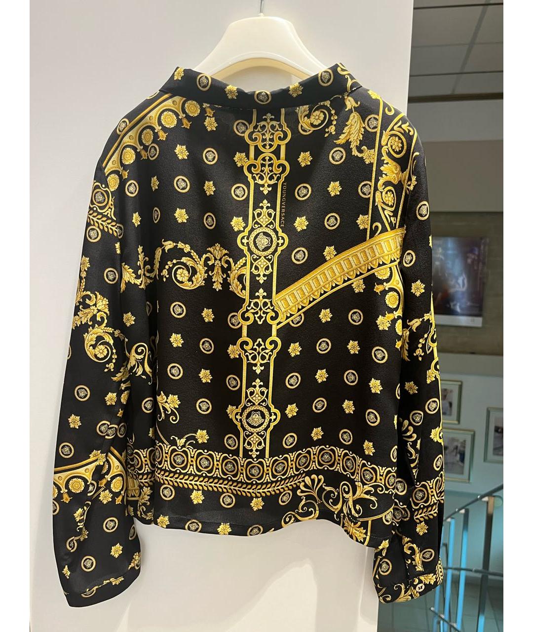 VERSACE Черная шелковая рубашка/блузка, фото 2