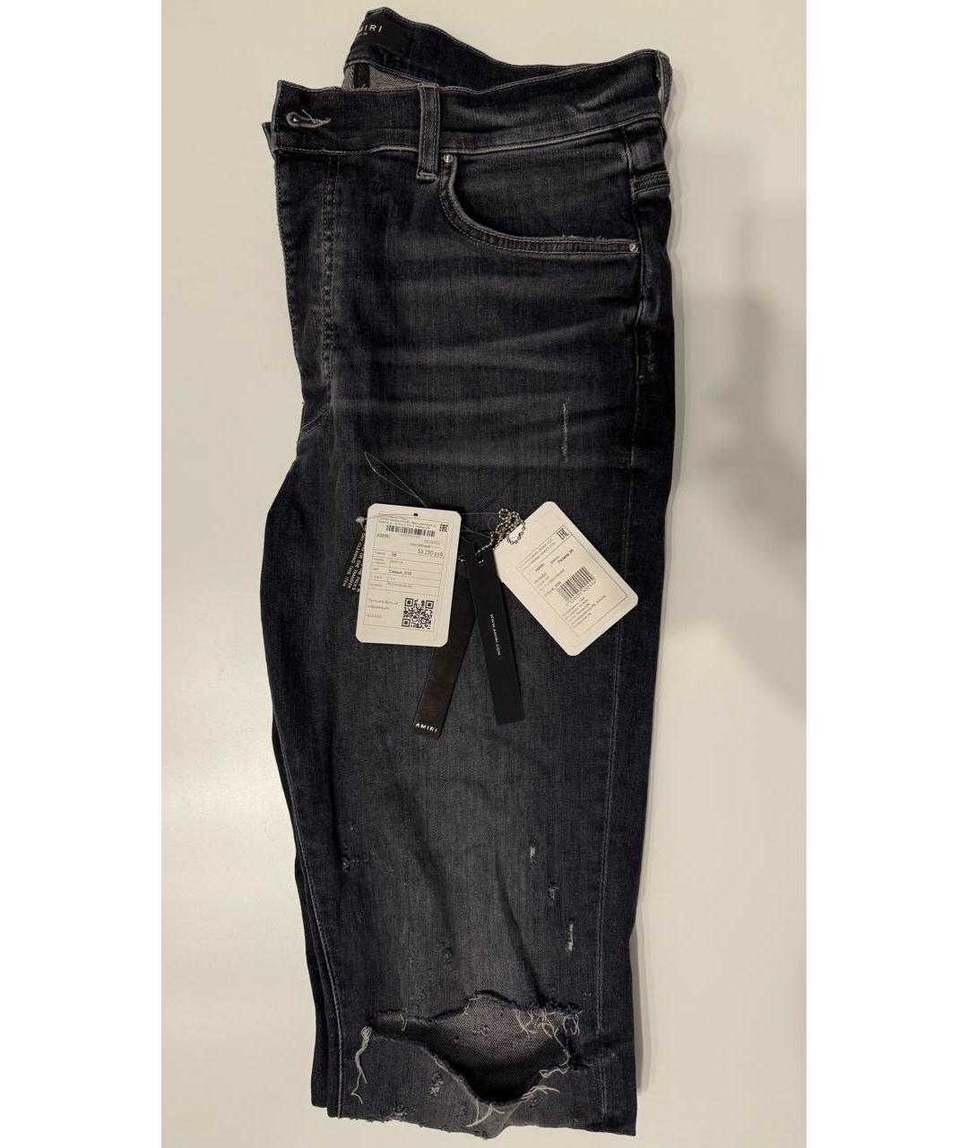 AMIRI Черные хлопковые джинсы скинни, фото 3