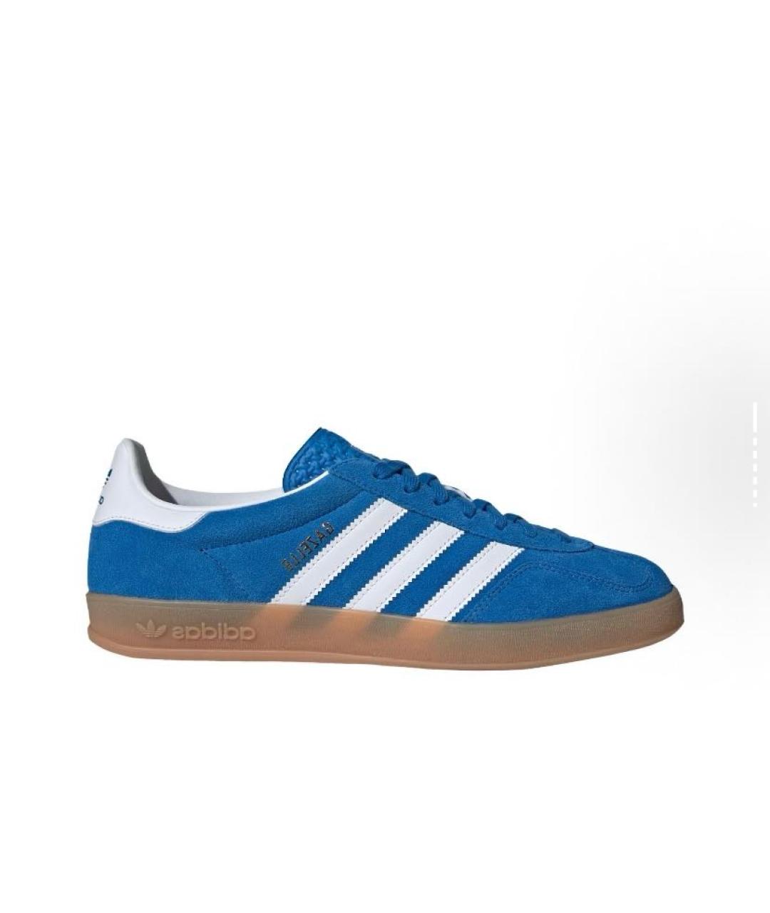ADIDAS Синие замшевые низкие кроссовки / кеды, фото 7
