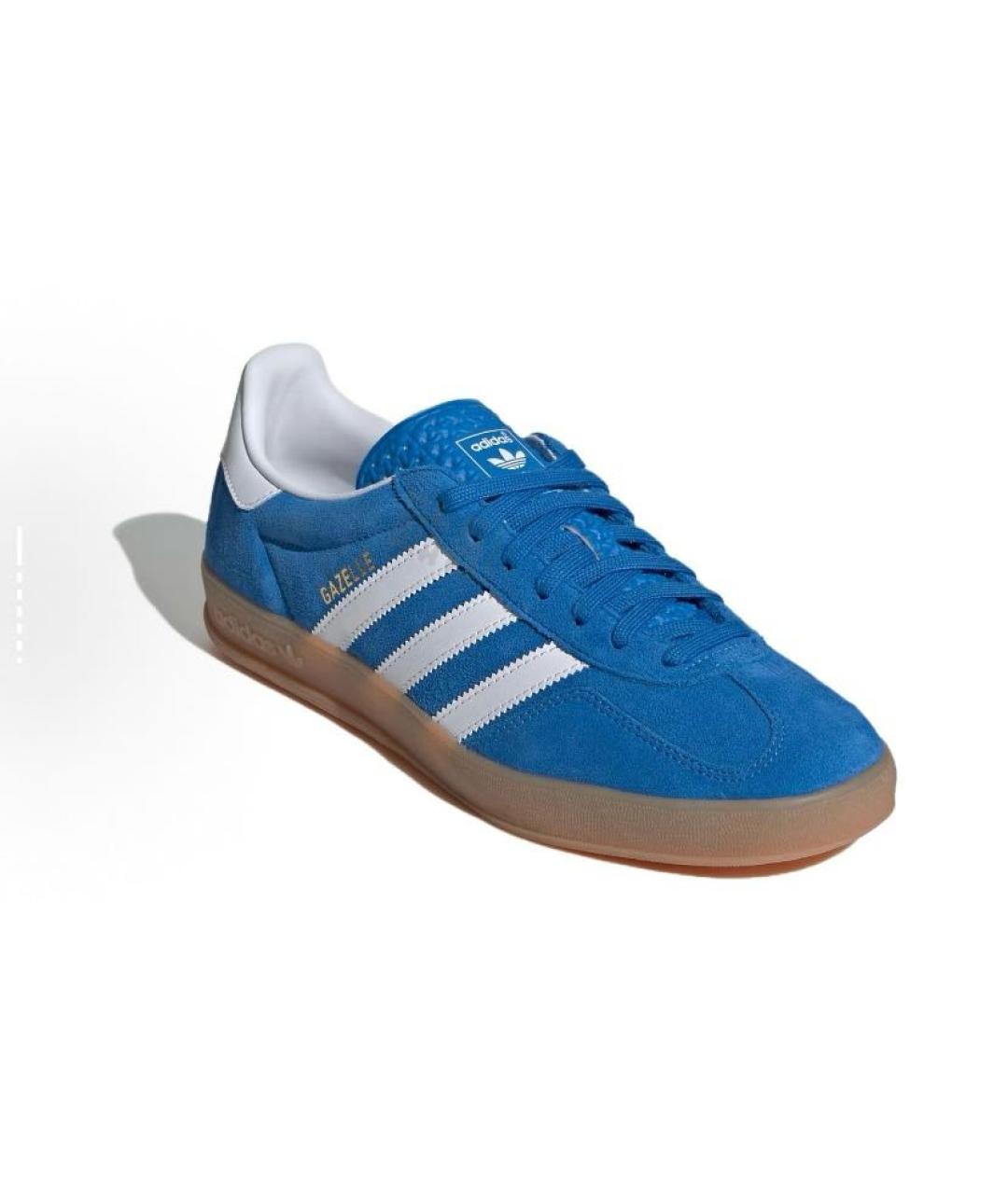 ADIDAS Синие замшевые низкие кроссовки / кеды, фото 3