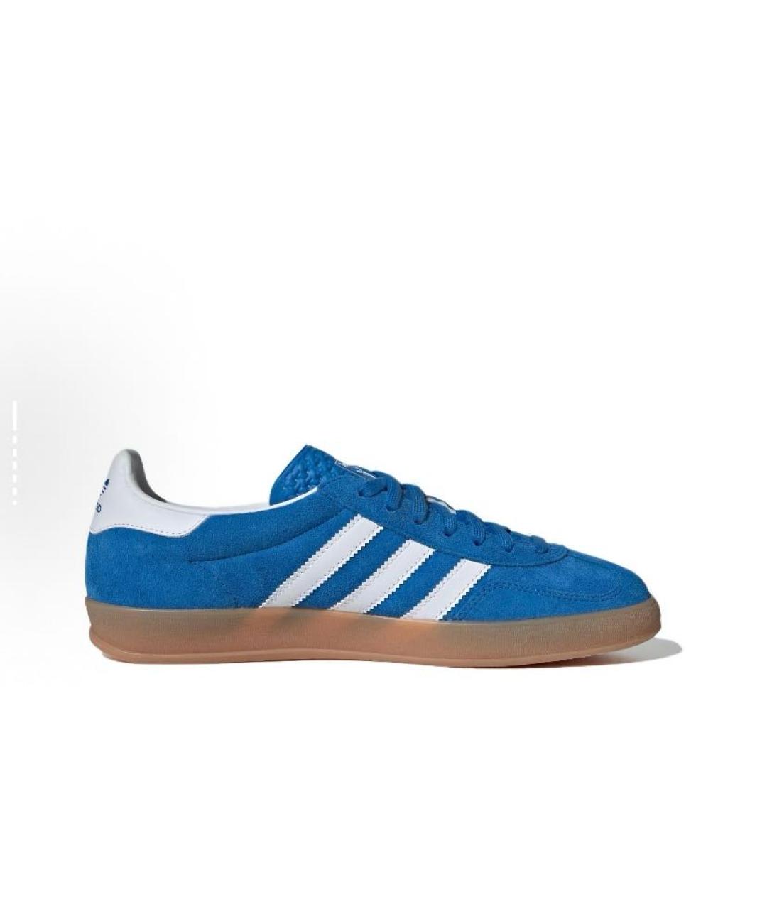 ADIDAS Синие замшевые низкие кроссовки / кеды, фото 2