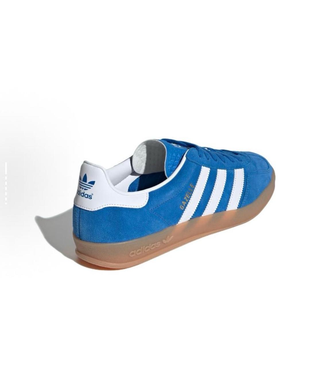 ADIDAS Синие замшевые низкие кроссовки / кеды, фото 4