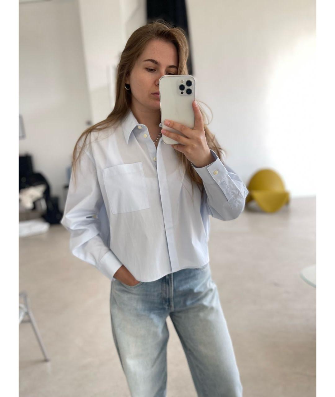 CALVIN KLEIN Голубая хлопковая рубашка, фото 6