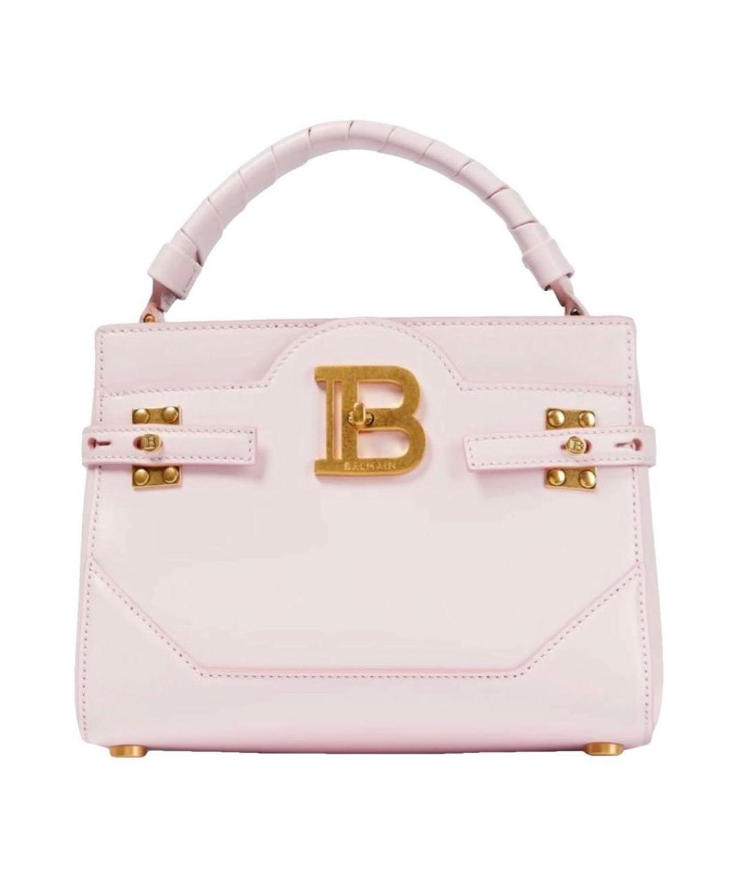 BALMAIN Розовая кожаная сумка тоут, фото 1