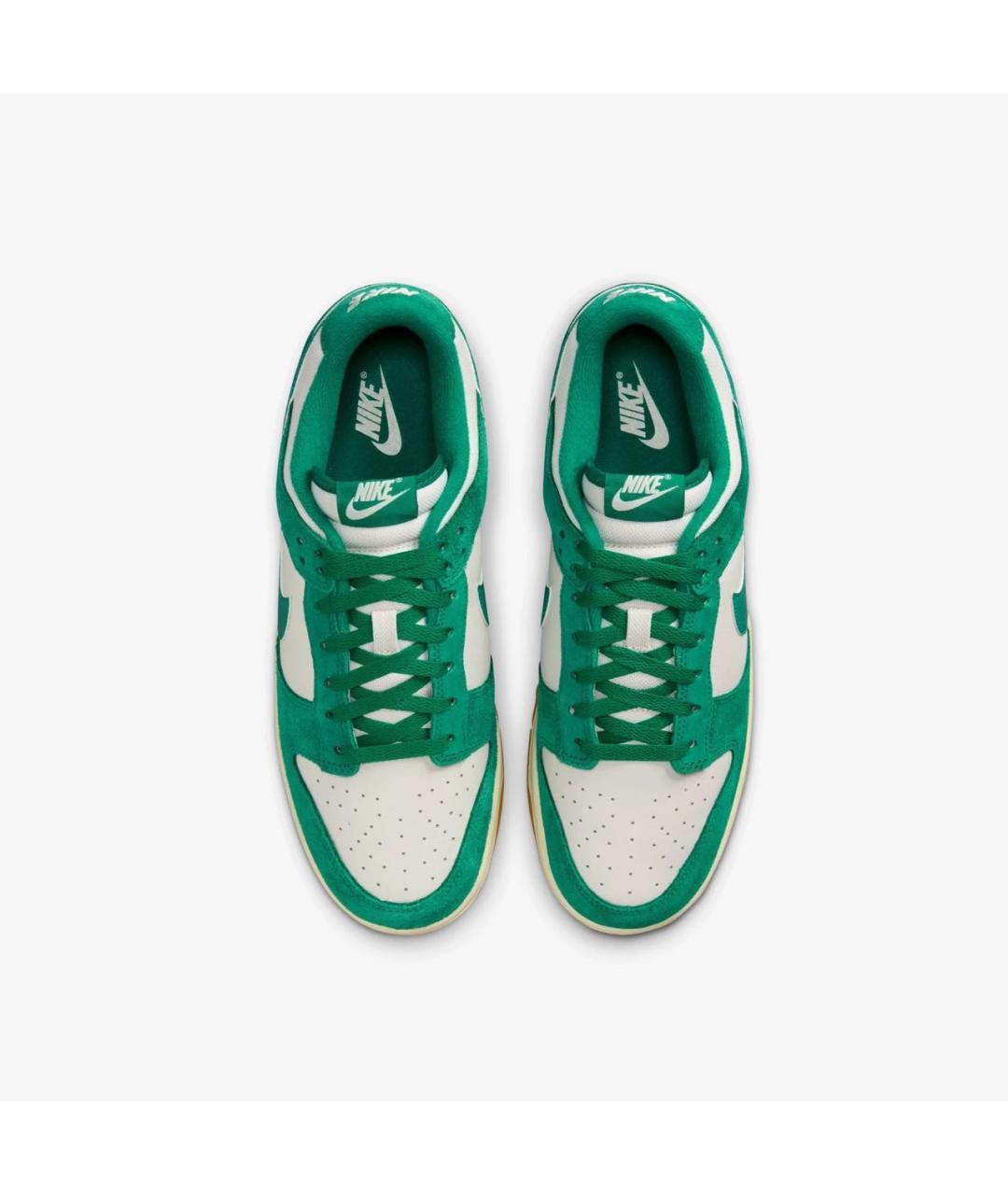 NIKE Зеленые кожаные низкие кроссовки / кеды, фото 5