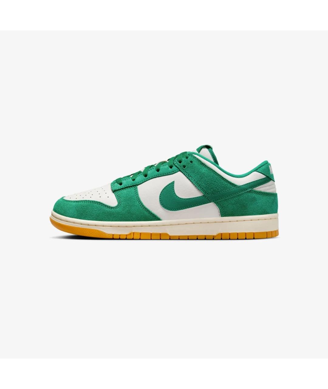NIKE Зеленые кожаные низкие кроссовки / кеды, фото 2