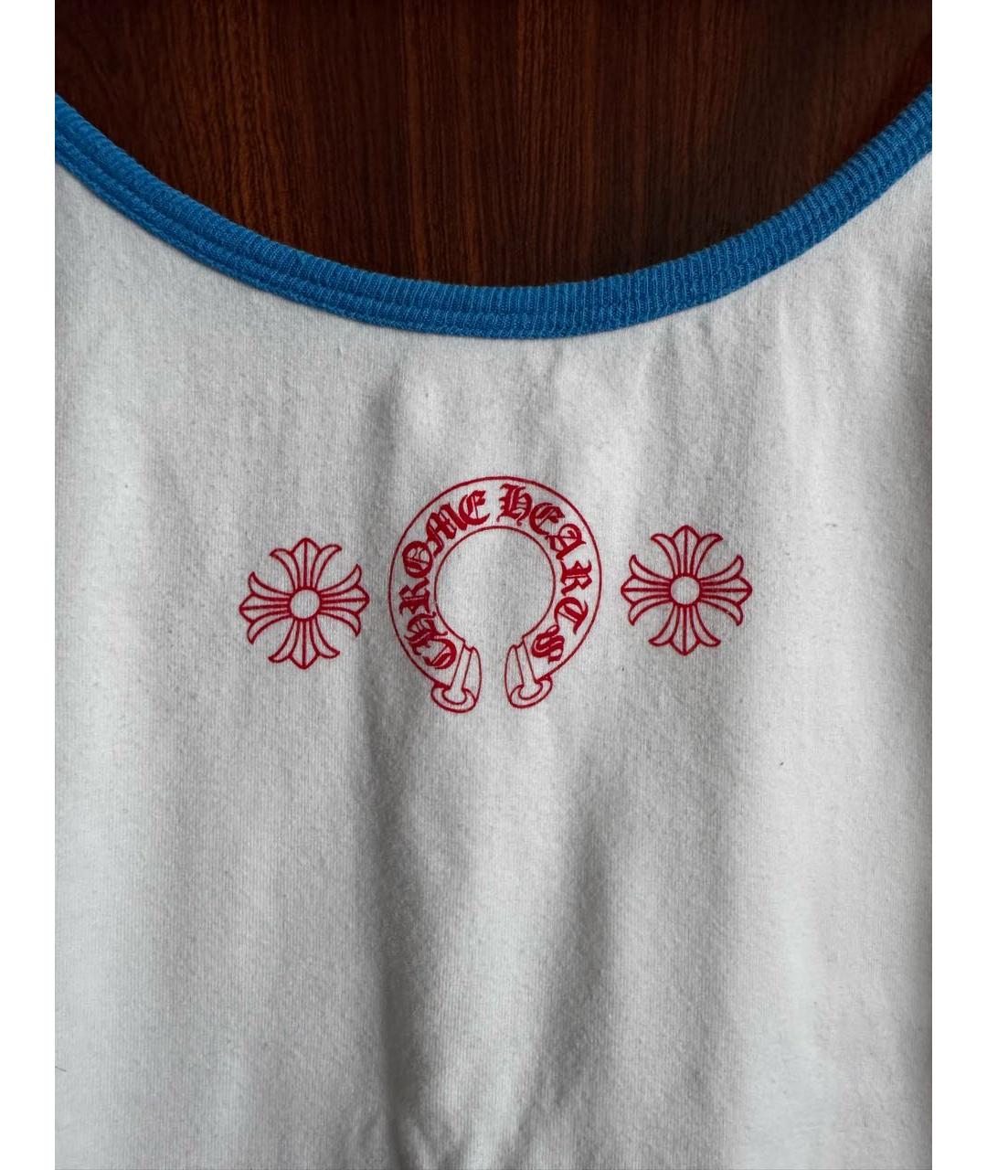 CHROME HEARTS Белая хлопковая майка, фото 3