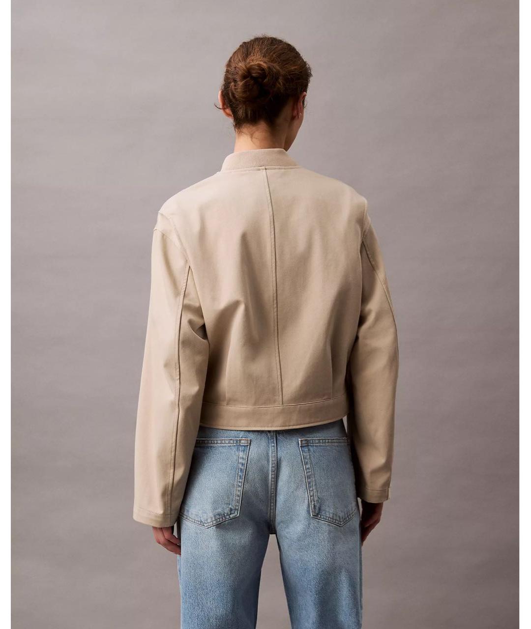 CALVIN KLEIN Бежевая хлопковая куртка, фото 7