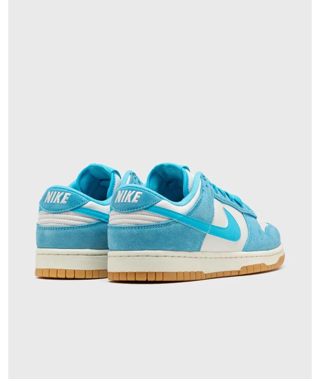 NIKE Голубые кожаные низкие кроссовки / кеды, фото 4