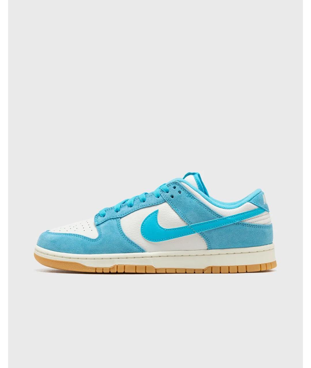 NIKE Голубые кожаные низкие кроссовки / кеды, фото 2