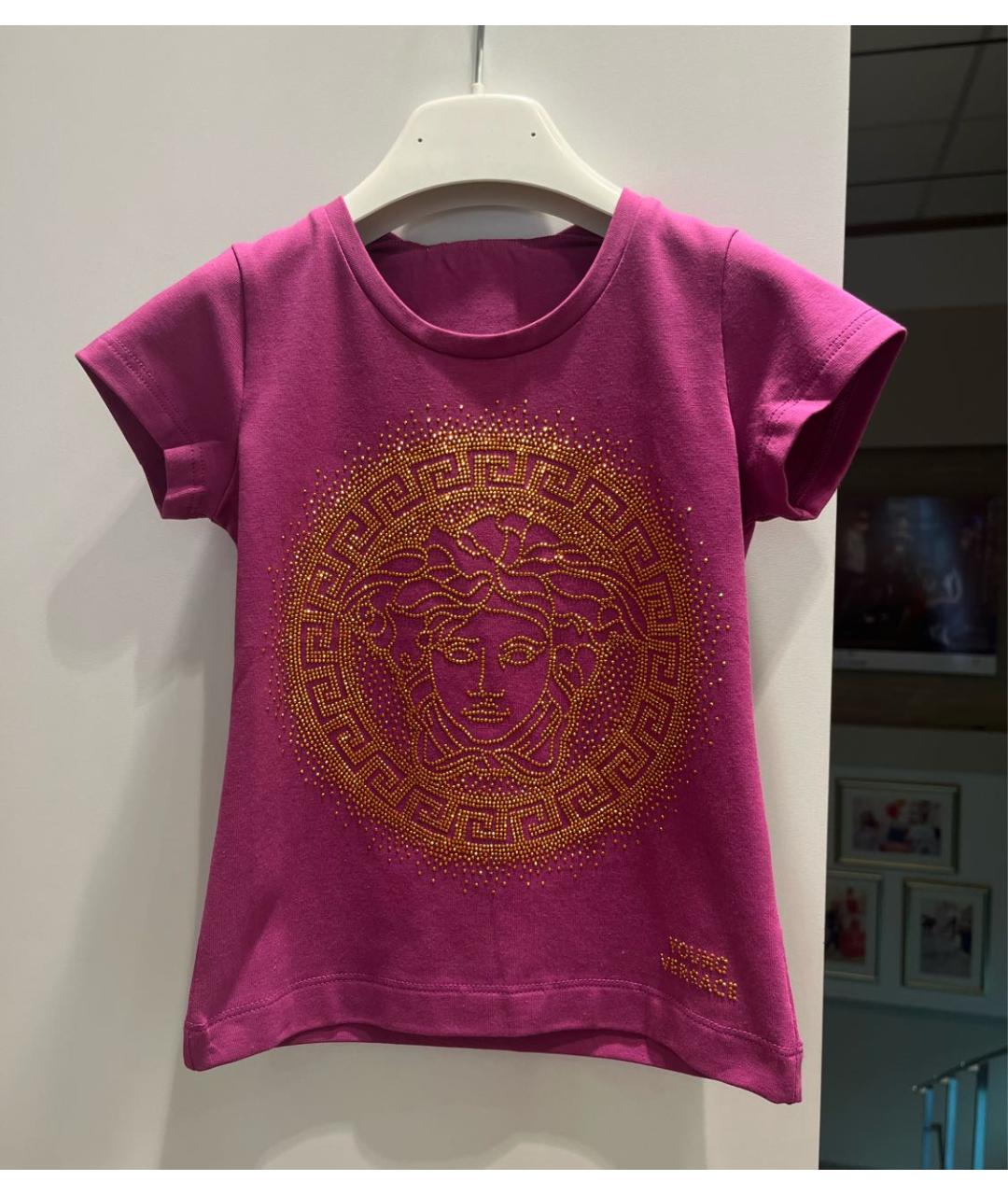 VERSACE Фуксия хлопковый детская футболка / топ, фото 6